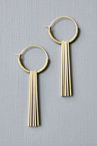 JLTE25 brass geometric hoop earrings