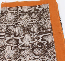 Cleo Snake Print Scarf Wrap : Brown