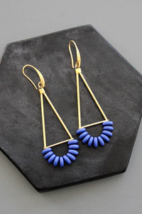 KYLE41 cobalt geometric earrings