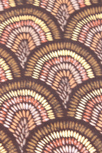 Vegas Geometric Print with Metallic Detailing Scarf Wrap: Brown Squares