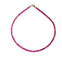 The Sullivan Heishi Gemstone Necklace: Orange Jasper