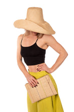 Set of 3 Nesting Zippered Straw Clutches Pinstripe Patterns: Brights