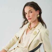 Eliza Starburst Post Earrings Brass