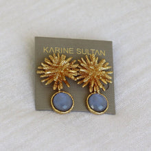 Starburst x Gem Drop Earrings - 24K Gold Plated: Mocha