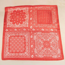 Multi-Patchwork Bandana Paisley Print Satin Square Scarf: BK