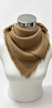 46735-k28 Small plain square scarf: Blue