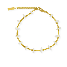 Beaded Rock Candy Bracelet: White