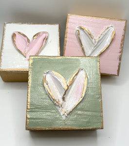 Heart block |  valentine | pastel | xoxo | love: Pink back/white heart