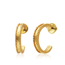 Dotty Hoop Earrings - 24K Gold Plated