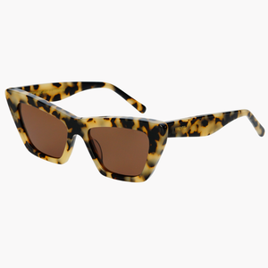 Siena Acetate Womens Cat Eye Sunglasses: Milky Tortoise