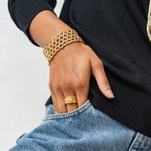 Winnie Small Bead Stretch Bracelet Brass Wholesale