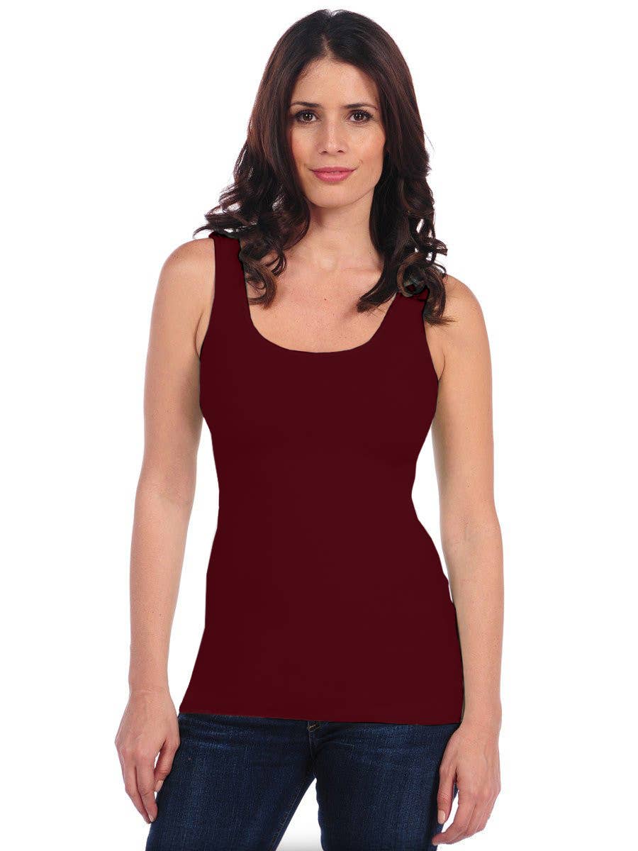 Seamless Smooth Tank (300ST): 154 Burgundy