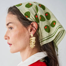Harlee Leaf Drop Earrings Brass