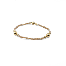 The Nantucket Shimmer Collection 14k Gold- Filled Beaded Bracelets: NAVY / 6.5"