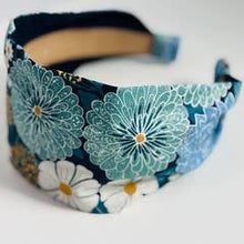 Dahlias & Zinnias - Navy  (W/S '25) : 2" classic headband