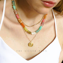 Stone Candy Necklace, Trendy Fashion Summer Jewelry: 16 inch