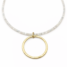 The Heishi "Big Gold" Necklace in Winter White: White