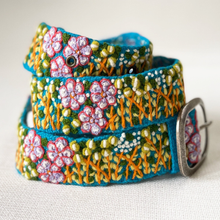 Windswept Embroidered Wool Belt: L