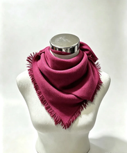 46735-k28 Small plain square scarf: Blue