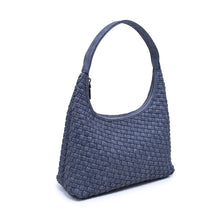 Harmonia - Woven Vegan Leather Shoulder Bag: Dark Denim