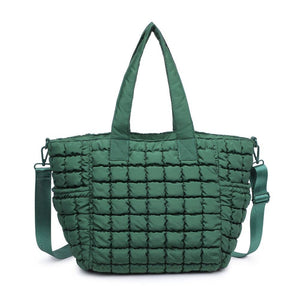 Dreamer - Quilted Puffer Nylon Tote: OIive