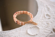 Gemstone Wrap Bracelet with Faceted Gold Beads : Amazonite