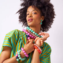 Iris Large Resin Bead Necklace Multi