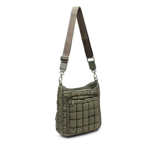 Aura - Quilted Nylon Puffer Crossbody: Black