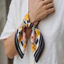 Abstract Floral Art Print Bandana Scarf: MU