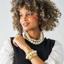 Cece Large Bead Bracelet Pearls