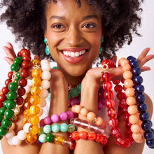 Iris Large Resin Bead Necklace Coral