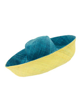 5" & 7" Wide Brim Two Tone Packable Straw Sun Hats: Black Two Tone / 7" Brim