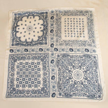 Multi-Patchwork Bandana Paisley Print Satin Square Scarf: BK