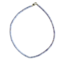 The Sullivan Heishi Gemstone Necklace: Orange Jasper