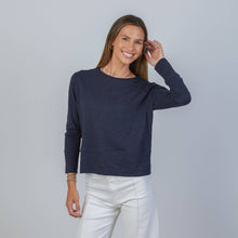 Celia Perfect Length Tee in Navy