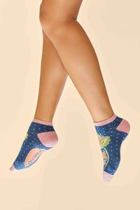 Scandinavian Stems Trainer Socks - Navy