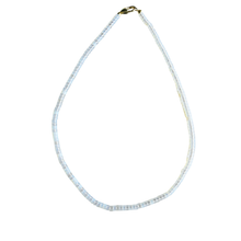 The Sullivan Heishi Gemstone Necklace: Orange Jasper