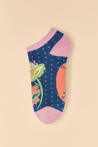 Scandinavian Stems Trainer Socks - Navy