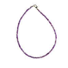 Dainty Candy Gemstone Necklace: Blue Granite