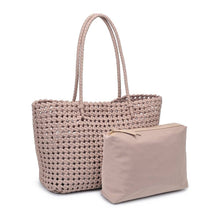 Reflection - Hand Woven Knot Tote: Denim