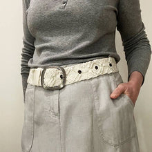 Wandering Clouds Embroidered Wool Belt: M