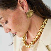 Eliza Starburst Post Earrings Brass
