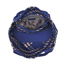 Sky's The Limit Medium Woven Neoprene Tote: Navy Nude