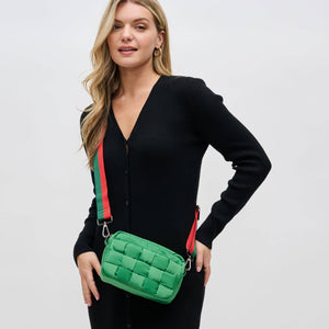 Inspiration - Woven Nylon Crossbody: Emerald