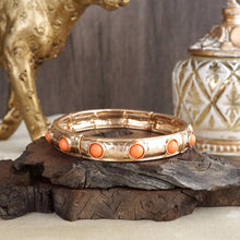 Timeless Charm – Slim Cabochon Eternity Bangle: Pearl