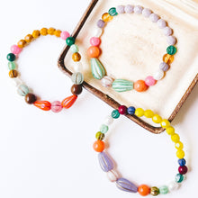Glass Bead Stretch Bracelet | Colorful Stacking Bracelet: Mint