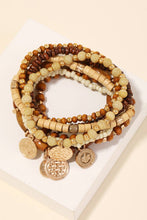 Mixed Tones Beaded Bracelet Set: ASSORTED