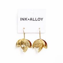 Sasha Layered Flower Threader Earrings Brass Wholesale