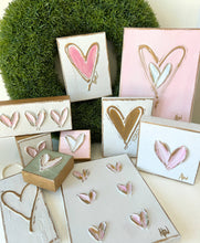 Textured hearts on canvas | valentine | pastel | xoxo | love