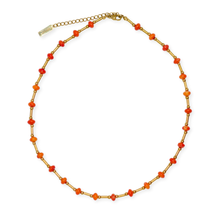 Beaded Rock Candy Necklace: Blue